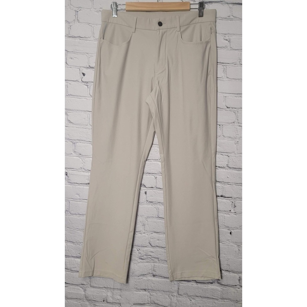 Old Navy Active Tech‎ Hybrid Pants Mens 32x30 Khaki Straight 4-Way Stretch Golf